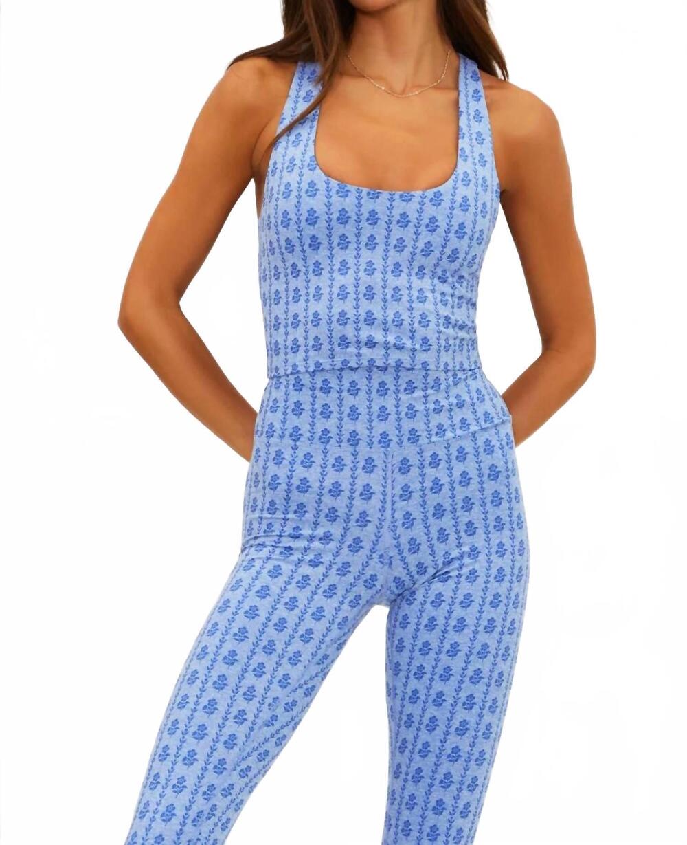 NEW BEACH RIOT yara cropped top in sapphire space dye